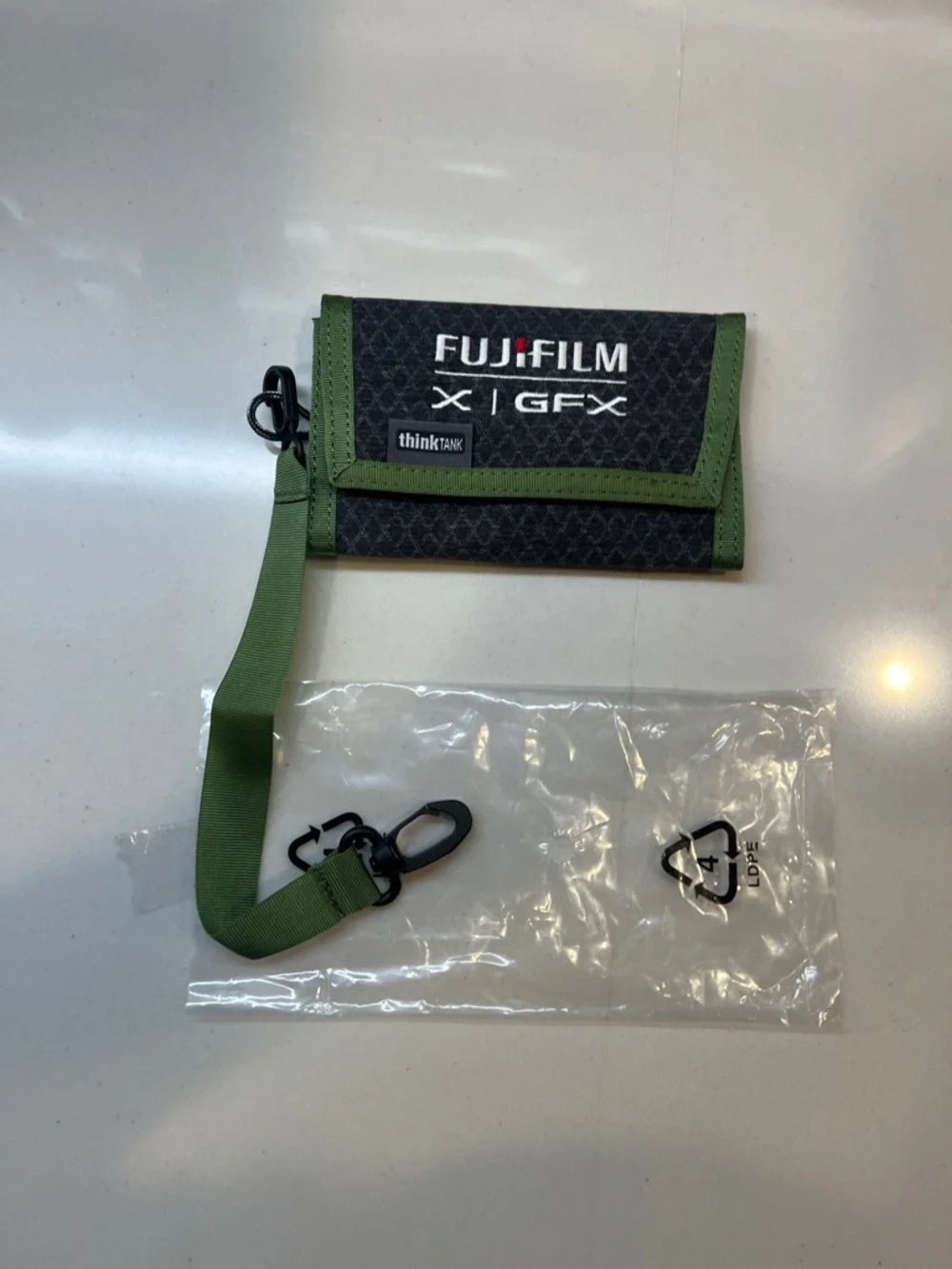 Fujifilm Black and Green Camera Accessory Pouch with Strap NWT